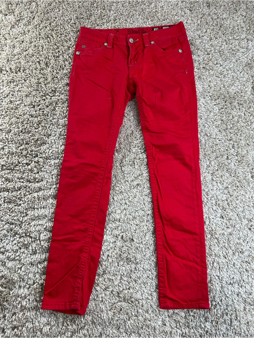 Miss Me Red Skinny Jeans